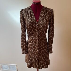 Sandro Paris Pleated Hem  Shirt Dress Sz. S